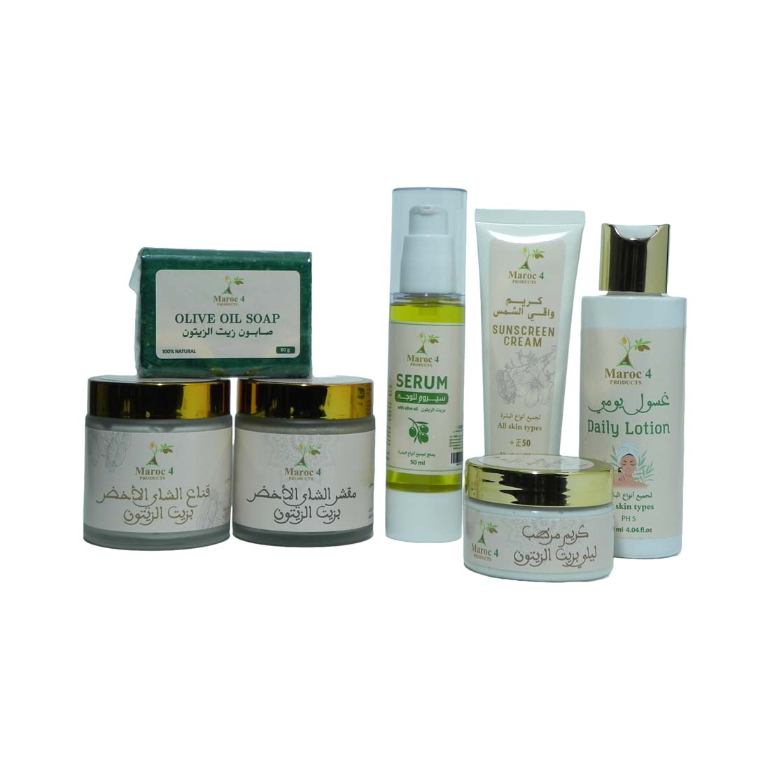 مجموعة زيت الزيتون للوجه